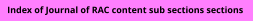 Seek the section of editorial, letters, studies, reviews and how-to  sections etcetera.