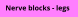 Nerve blocks - legs