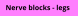 Nerve blocks - legs