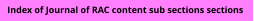 Seek the section of editorial, letters, studies, reviews and how-to  sections etcetera.