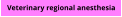 Veterinary regional anesthesia