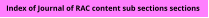 Seek the section of editorial, letters, studies, reviews and how-to  sections etcetera.