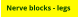 Nerve blocks - legs