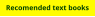 Recomended text books