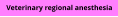 Veterinary regional anesthesia