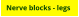 Nerve blocks - legs