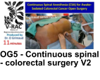 OG5 - Continuous spinal - colorectal surgery V2
