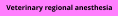 Veterinary regional anesthesia