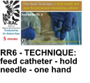 RR6 - TECHNIQUE: feed catheter - hold needle - one hand