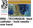 RR6 - TECHNIQUE: feed catheter - hold needle - one hand